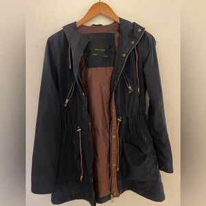 Zara basic jacket navy and copper
